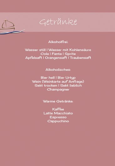 Ansicht 4 - Menükarte Schiffchen auf Wellen