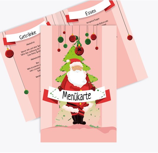 Menükarte Wichtel Rosa 148x210mm