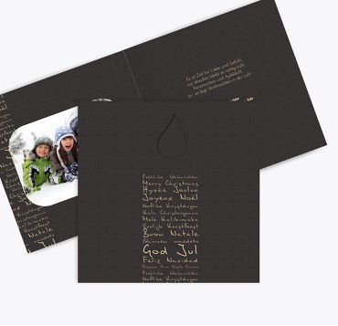 Foto Grußkarte Schriftkerze