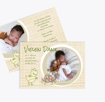 Baby Dankeskarte Schildi