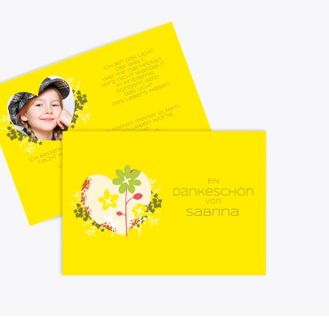 Kommunion Dankeskarte Herz