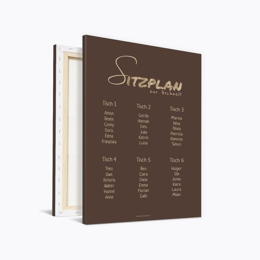 Sitzplan natürlich Ja braunmatsch 400x600mm