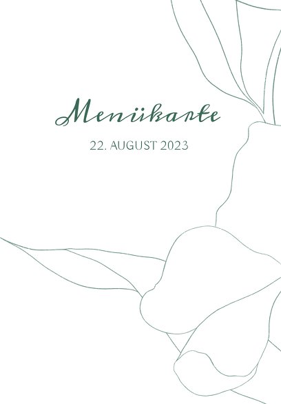 Ansicht 3 - Hochzeitskarten_Menü Zahrte Blume