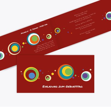 Einladung zum Geburtstag Retro