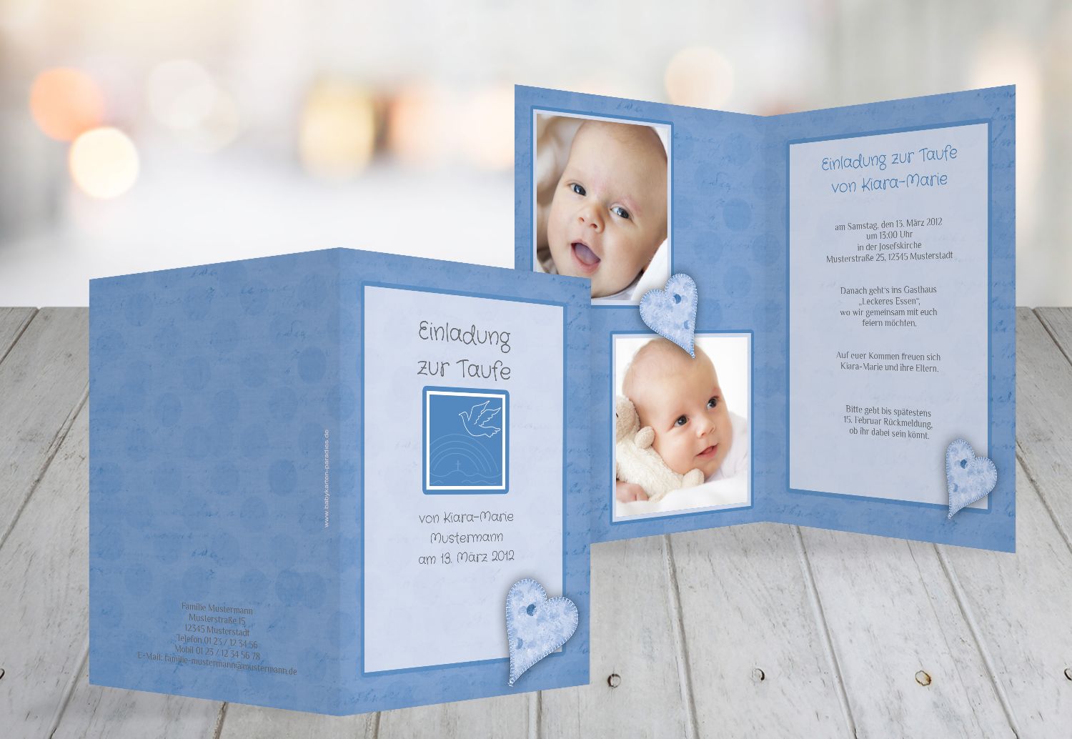 Was Schreibt Man Auf Eine Taufkarte Umschlag Taufkarte Bubblehearts selbst gestalten!