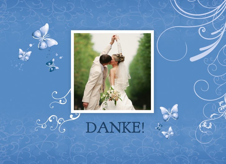 Ansicht 3 - Hochzeit Danke butterfly