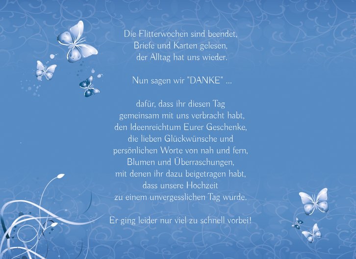 Ansicht 4 - Hochzeit Danke butterfly