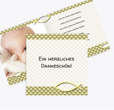 Taufe Dankeskarte Jesusfisch