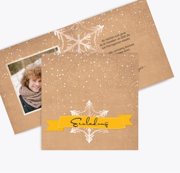 Foto Einladung Schneestern
