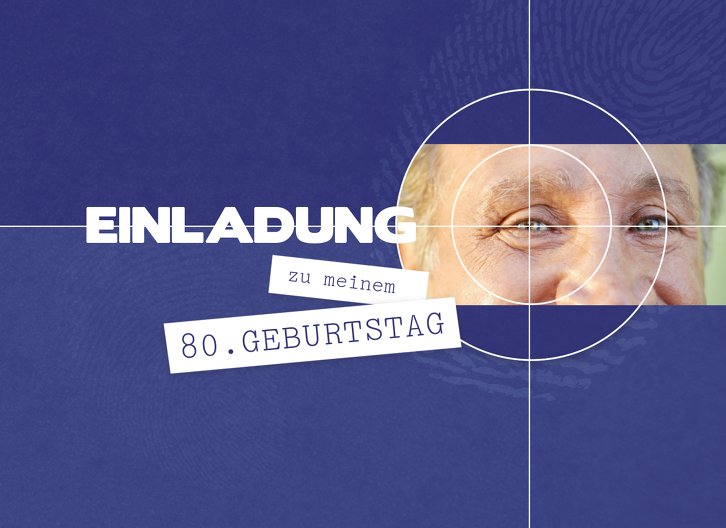 Ansicht 3 - Geburtstagseinladung Foto Krimi 80