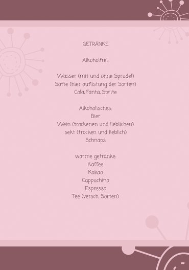 Ansicht 4 - Menükarte zur Konfirmation Blumen