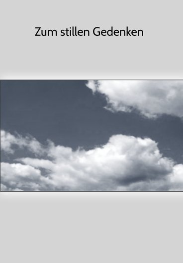 Ansicht 3 - Sterbebildkarte Wolken