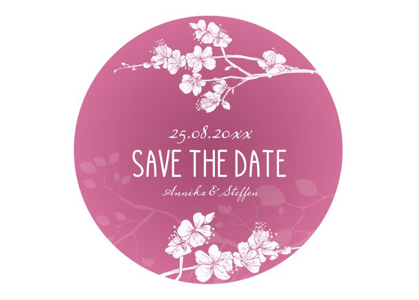 Ansicht 2 - Save-the-Date Cherry Blossom