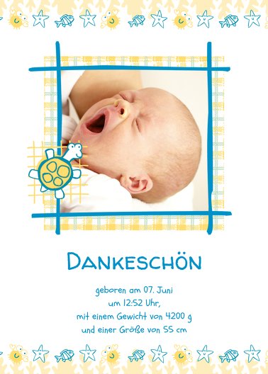 Ansicht 2 - Baby Dankeskarte Smart