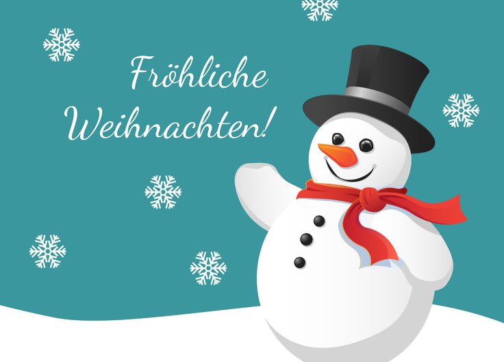 Ansicht 2 - Grußkarte Schneemann