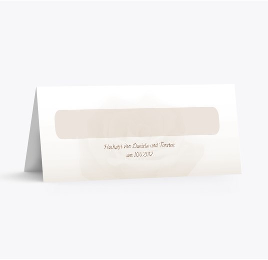 Hochzeit Tischkarte Rose Hellorange 100x44mm