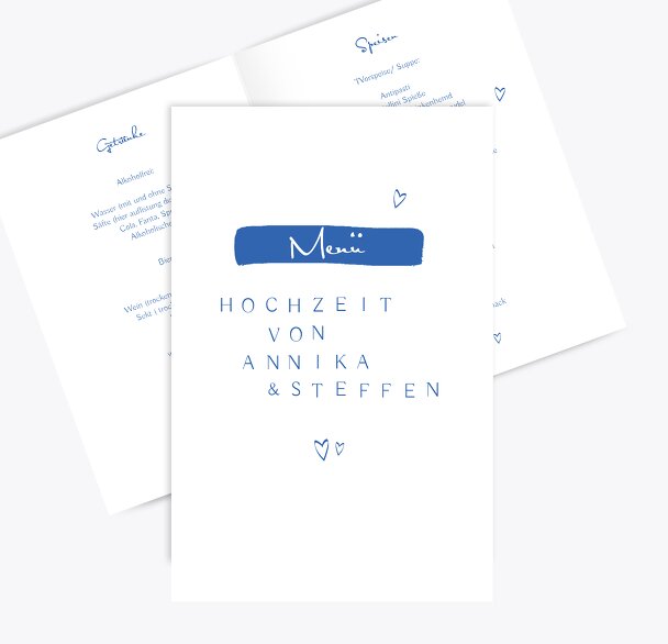 Hochzeit Menükarte Buchstabenrätsel