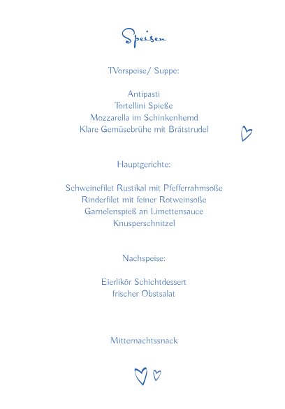 Ansicht 5 - Hochzeit Menükarte Buchstabenrätsel