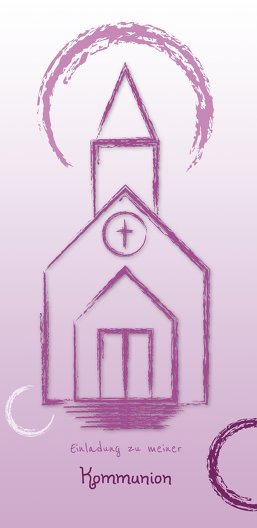 Ansicht 3 - Kommunionskarte Kirche
