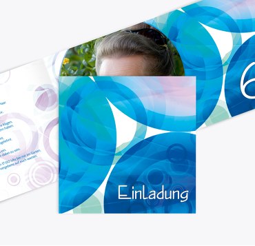 Einladungskarte colorful circles 65 Foto