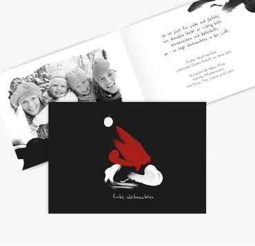 Foto Grußkarte Weihnachten Farbenmütze