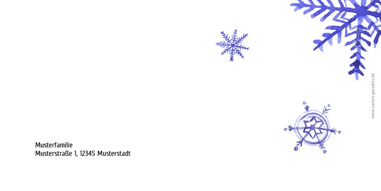 Ansicht 2 - Neujahrskarte Schneeflocken