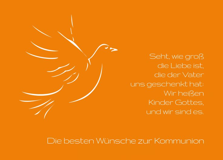 Ansicht 2 - Glückwunschkarte zur Kommunion Pigeon