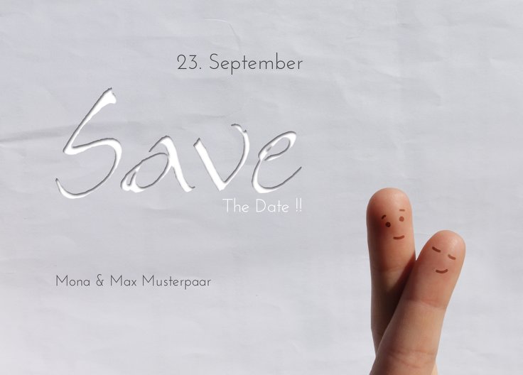 Ansicht 2 - Save-the-Date Fingerpaar