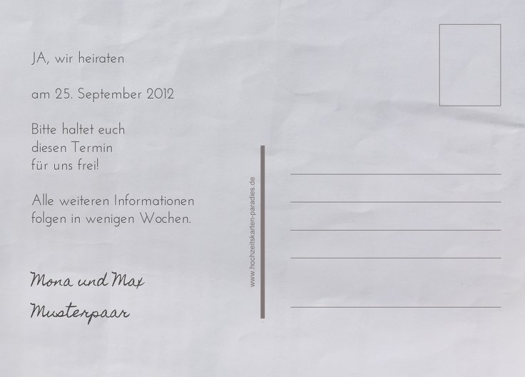 Ansicht 3 - Save-the-Date Fingerpaar