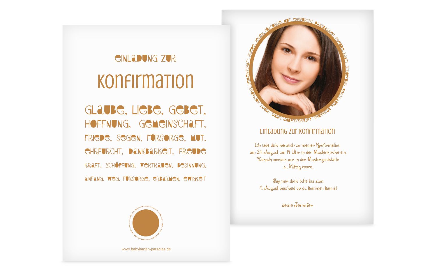 Einladung Zur Konfirmation Spruchkreis Selbst Gestalten