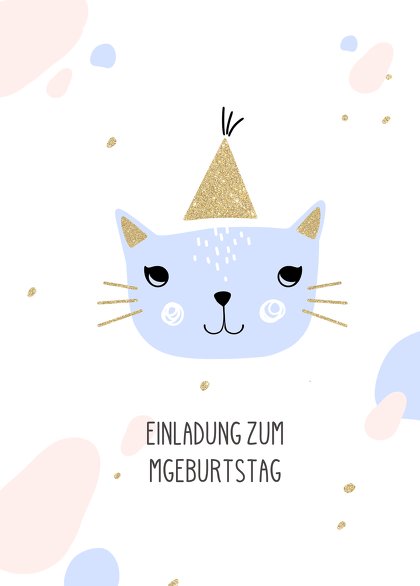 Ansicht 2 - Einladung Kindergeburtstag Katzenparty