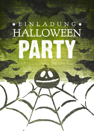 Ansicht 2 - Halloweenkarte Spinnennetz