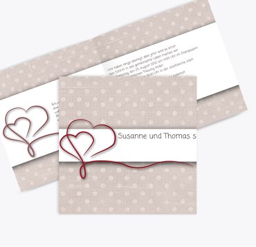 Hochzeit Einladung Gepunktet 2
