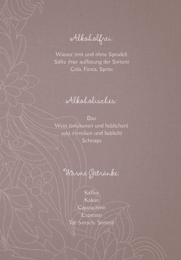 Ansicht 4 - Hochzeit Menükarte Vintage Flower