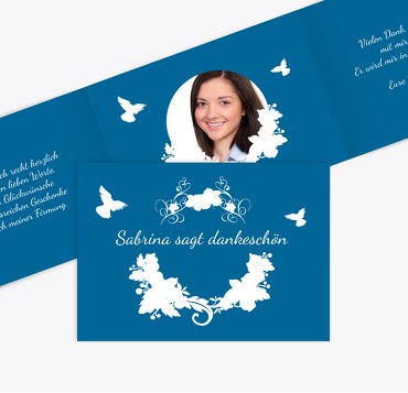 Firmung Dankeskarte Vogel