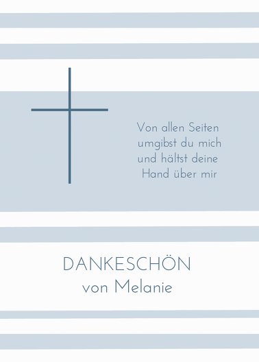 Ansicht 2 - Kommunion Dankeskarte Kreuz