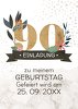 Ansicht 4 - Geburtstagseinladung Blumenzahl 90