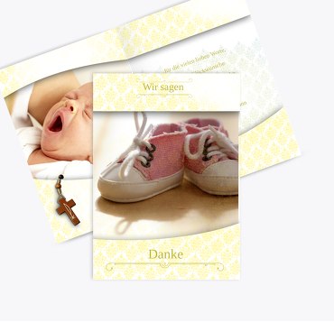 Taufe Danke Floral Rapport