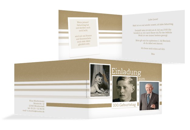 Einladungskarten Zum 100 Geburtstag Karten Paradies De