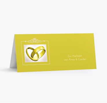 Hochzeit Tischkarte Din Ringetausch
