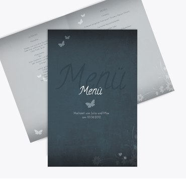 Hochzeit Menükarte Liebeserfüllung