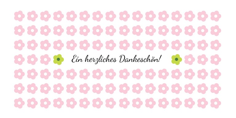 Ansicht 3 - Baby Dankeskarte Blumentapete