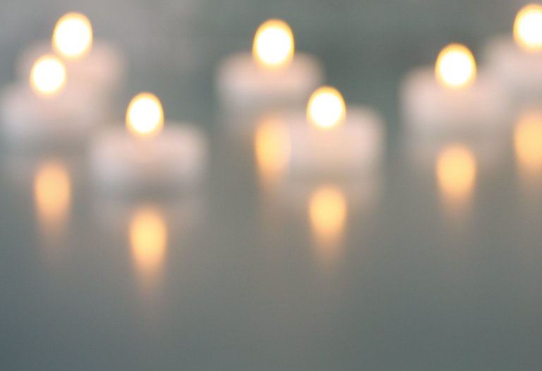 Ansicht 2 - Trauerkarte Kerzenlichter quer