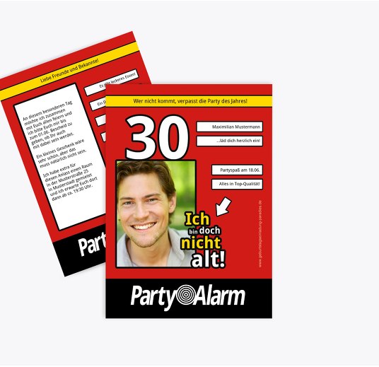 Einladung Ich bin doch nicht alt! 30 Foto Rot 105x148mm