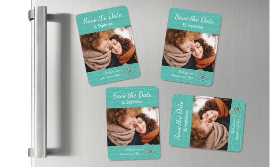 Magnet erfüllte Liebe AquaTürkis 55x77mm