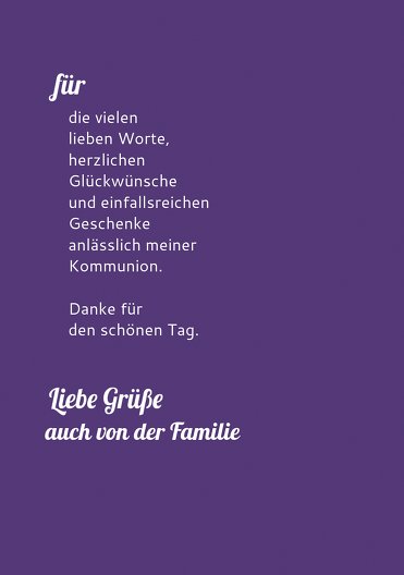 Ansicht 5 - Kommunion Dankeskarte Star