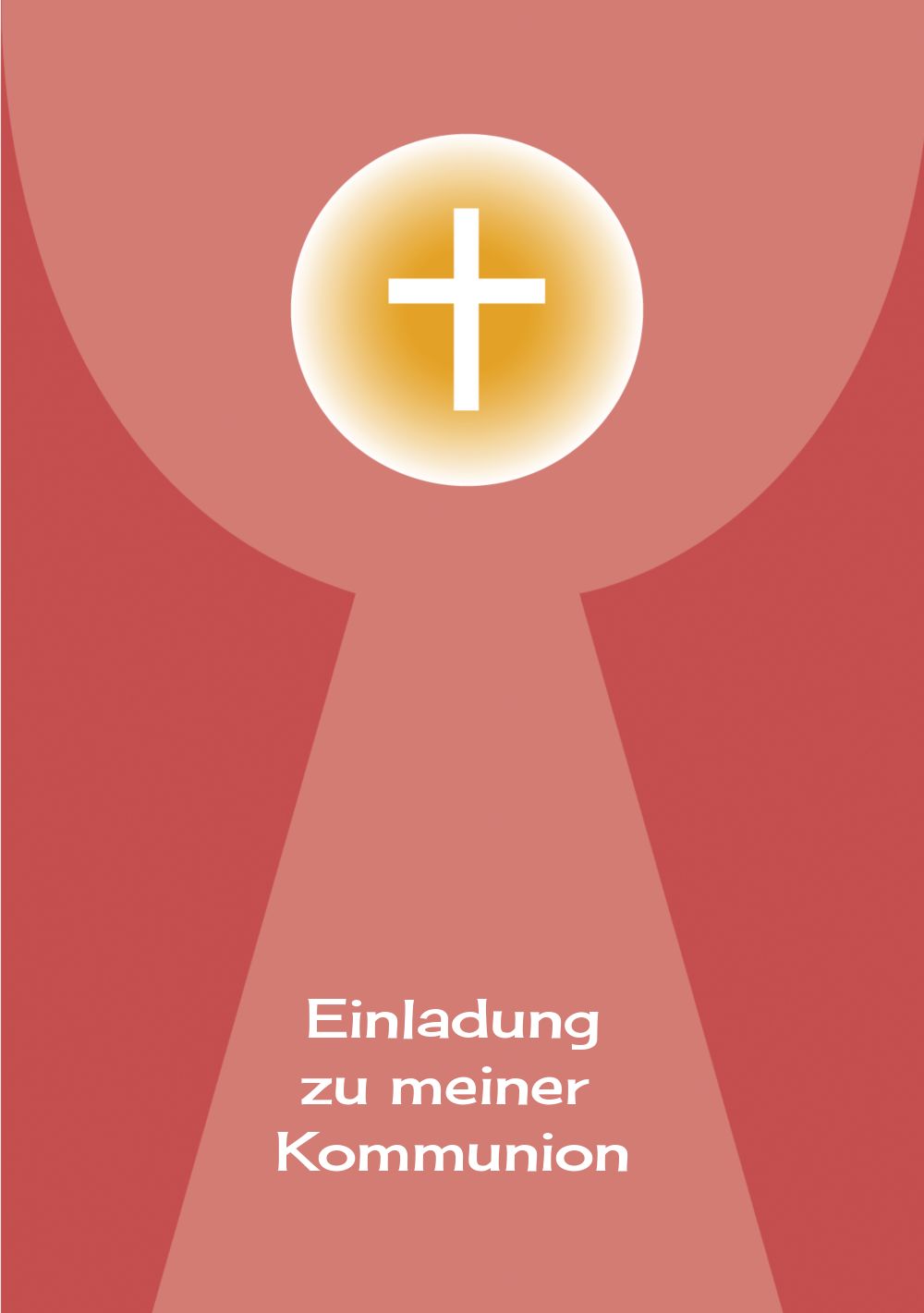 Kommunionskarte Kelch mit Hostie selbst gestalten!