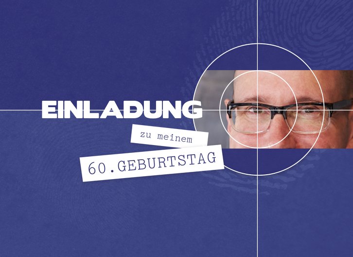 Ansicht 3 - Geburtstagseinladung Foto Krimi 60