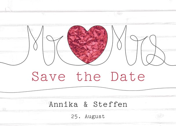 Ansicht 2 - Save-the-Date Mr&Mrs