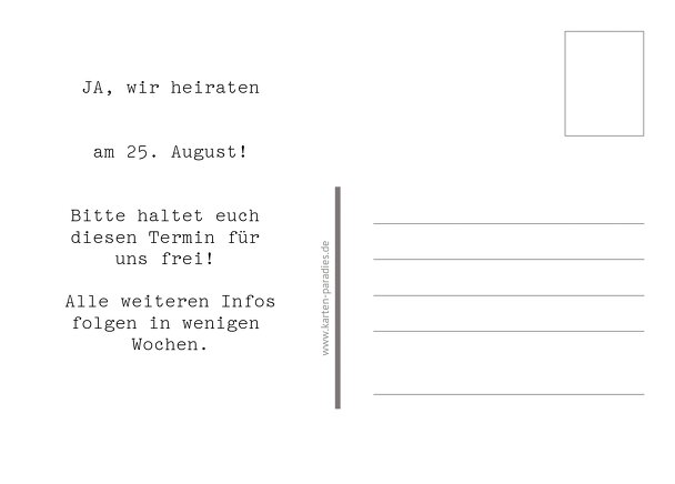 Ansicht 3 - Save-the-Date Mr&Mrs